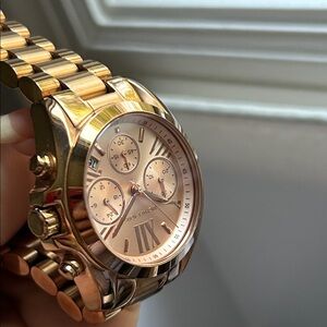 Michael Kors Metallic Rose Chronograph Watch
